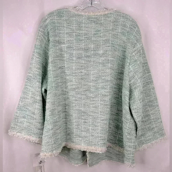 NWT Alfred Dunner Women’s Plus Size Lady Like Knit Boucle Cotton Jacket Size XL - Picture 6 of 14